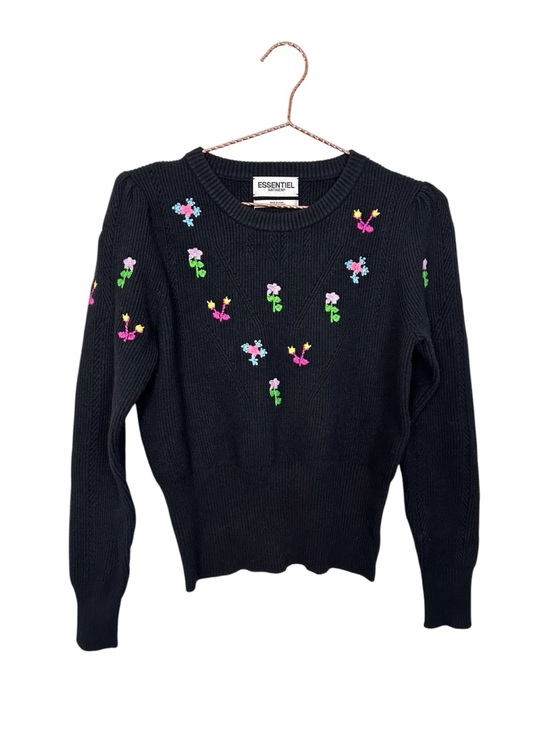 Essentiel Antwerp Sweaters - Essentiel Antwerp Floral Embroidered Sweater